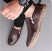 New men's fashion trend with four seasons casual leather shoes lazy shoes driving shoes casual loafers 38-44