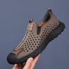 Men's leather hole-out shoes leather sandals comfortable breathable loafers a slip-on loafers