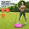 Half Exercise Ball Trainer, 23 inch Balance Ball Trainer, 660lbs Capacity Stability Ball, Yoga Ball with Resistance Bands & Foot Pump, Strength Fitne