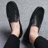 Spring and summer large-size hollowed-out bean shoes men's casual shoes a slip-on loafers fashion loafers