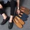 Spring and summer large-size hollowed-out bean shoes men's casual shoes a slip-on loafers fashion loafers