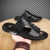 New men's flip-flops crocodile print casual sandals non-slip fashion comfortable slippers