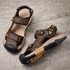 Summer men's new big pier layer cowhide beach sandals Fashion trend comfortable men's sandals 38-48