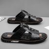 New men's flip-flops crocodile print casual sandals non-slip fashion comfortable slippers