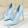Women's Pumps; Stylish minimalist women's high heels. Stiletto super high heel; shallow pointed toe sexy single shoes; plus-size women's shoes