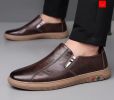 New men's fashion trend with four seasons casual leather shoes lazy shoes driving shoes casual loafers 38-44