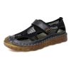 Summer new men's large size leather mesh shoes comfortable breathable sandals Fashion men sandals beach shoes 38-47
