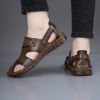 Men's new comfortable trend 100 bypass layer cowhide casual beach shoes trend men's sandals