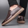New men's fashion trend with four seasons casual leather shoes lazy shoes driving shoes casual loafers 38-44