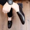 Bright men's beanie shoes Soft leather loafers slip-on casual shoes Fashion comfortable men's shoes