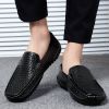 Spring and summer large-size hollowed-out bean shoes men's casual shoes a slip-on loafers fashion loafers