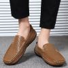 Spring and summer large-size hollowed-out bean shoes men's casual shoes a slip-on loafers fashion loafers