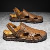 Men's summer new plus-size casual handmade sandals fashion flip-flops 38-48