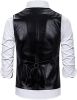Men's Metal Texture Shiny Vest Fashion Solid Color Double Breasted Vest Nightclub Party Show