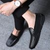 Spring and summer large-size hollowed-out bean shoes men's casual shoes a slip-on loafers fashion loafers