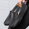 Spring and summer large-size hollowed-out bean shoes men's casual shoes a slip-on loafers fashion loafers