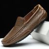 Spring and summer large-size hollowed-out bean shoes men's casual shoes a slip-on loafers fashion loafers