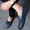 Spring and summer large-size hollowed-out bean shoes men's casual shoes a slip-on loafers fashion loafers