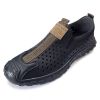 Men's leather hole-out shoes leather sandals comfortable breathable loafers a slip-on loafers
