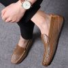 Spring and summer large-size hollowed-out bean shoes men's casual shoes a slip-on loafers fashion loafers
